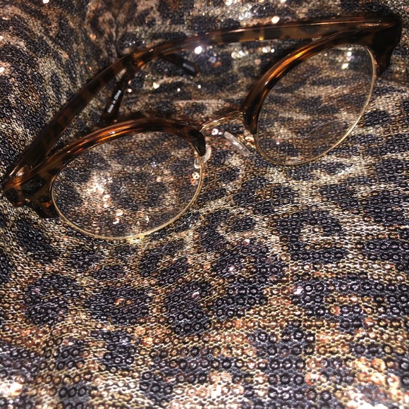 {???} Tortoise Brow Line Club Master Style Glasses - Picture 8 of 8